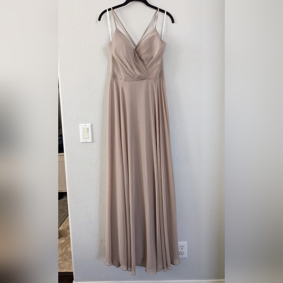 AW Melody Bridesmaid Prom Formal Special Occasion Wedding Guest Dress, 8, Taupe - Picture 4 of 8